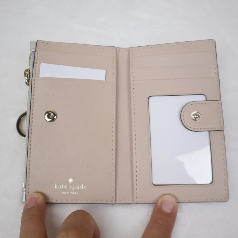 Kate Spade Cameron Medium L-Zip Card Holder Wallet Pink